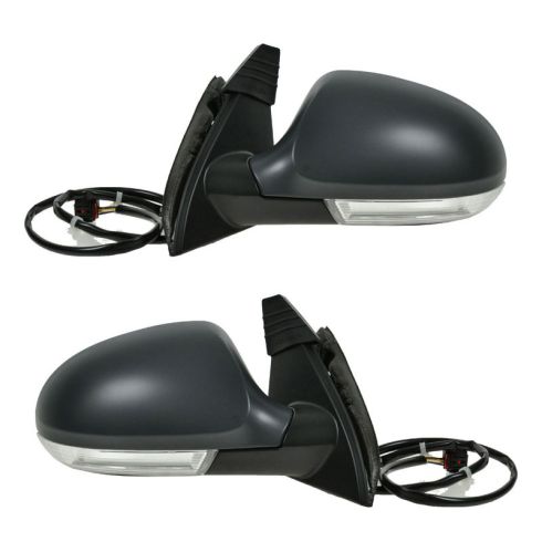 2006-10 VW Passat Driver & Passenger Side 2 Piece Power Heated Paint to Match Mirror Set TRQ MRA10043