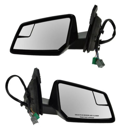 2009-12 Chevrolet Traverse Driver & Passenger Side 2 Piece Power Heated Without Memory Paint to Match Spotter Glass Mirror Set with Heat, Power Folding TRQ MRA04786