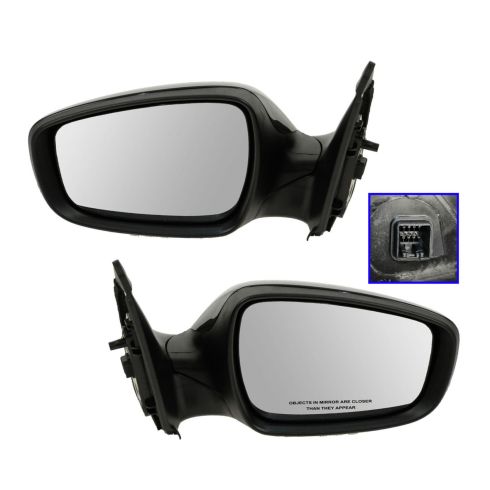 2012-16 Hyundai Accent Driver & Passenger Side 2 Piece Power Heated Without Memory Paint to Match Mirror Set with Heat, without Housing Turn Signal TRQ MRA03860