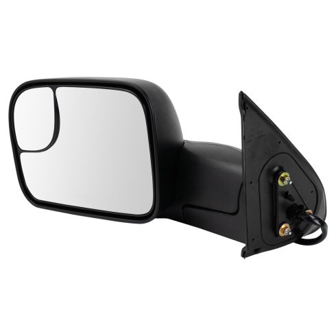 2005-15 Toyota Tacoma Driver & Passenger Side 2 Piece Power Textured Black Flip-Up Towing Mirror Set Power, with Heat Trail Ridge TR00254