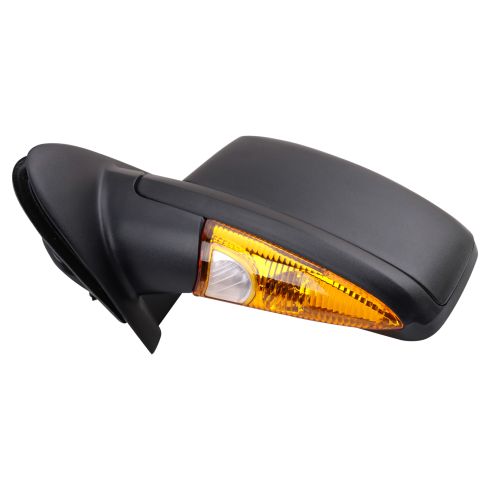 2003-04 Ford Expedition Driver & Passenger Side 2 Piece Power Heated Without Memory Textured Black Mirror Set with Housing Turn Signal TRQ MRA09307