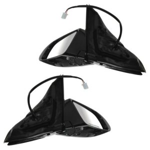 2009-14 Nissan Maxima SV Driver & Passenger Side 2 Piece Power Heated Without Memory Paint to Match Mirror Set TRQ MRA04647