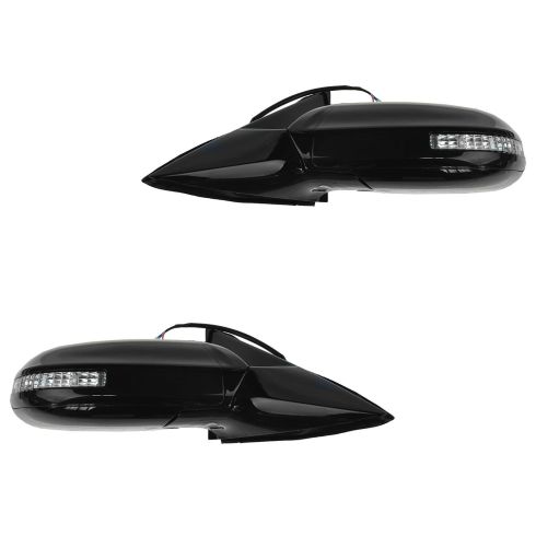 2009-14 Nissan Maxima SV Driver & Passenger Side 2 Piece Power Heated Without Memory Paint to Match Mirror Set TRQ MRA04647