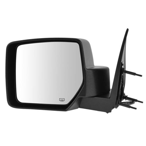 2008-12 Jeep Liberty Driver & Passenger Side 2 Piece Power Heated Without Memory Textured Black Mirror Set with Heat TRQ MRA09974