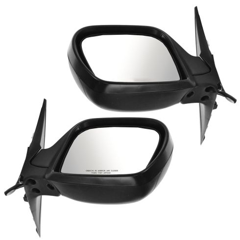 2008-11 Subaru Impreza Driver & Passenger Side 2 Piece Power Textured Black Mirror Set without Heat TRQ MRA04662