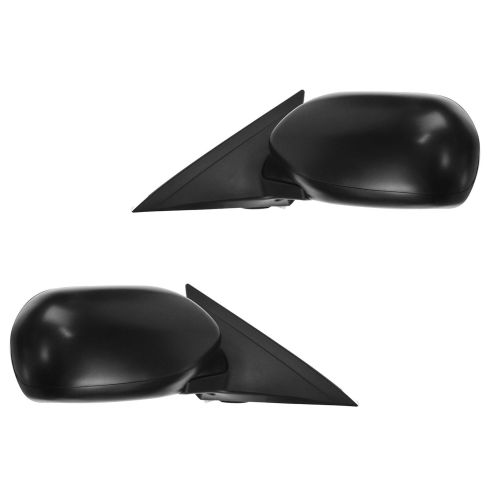 2008-11 Subaru Impreza Driver & Passenger Side 2 Piece Power Textured Black Mirror Set without Heat TRQ MRA04662