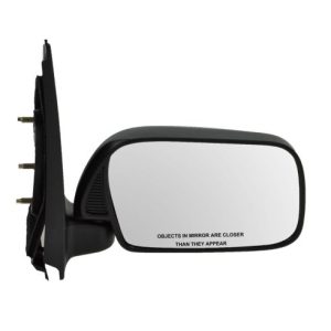 2000-05 Toyota Echo Driver & Passenger Side 2 Piece Manual Remote Without Memory Textured Black Mirror Set TRQ MRA04689