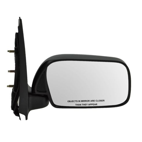 2000-05 Toyota Echo Driver & Passenger Side 2 Piece Manual Remote Without Memory Textured Black Mirror Set TRQ MRA04689
