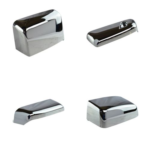 Chevrolet GMC Driver & Passenger Side 5 Piece Mirror Set with Chrome Mirror Caps with Textured Black Mirror Caps Trail Ridge TR10143