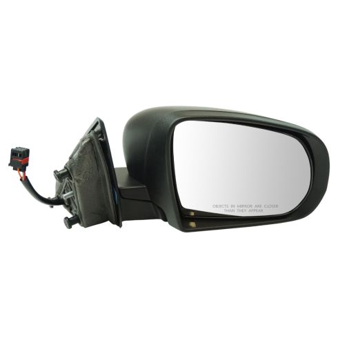 2014-18 Jeep Cherokee Driver & Passenger Side 2 Piece Power Without Memory Textured Black Mirror Set without Heat TRQ MRA09816
