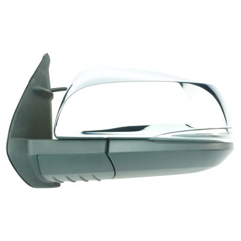 2016-23 Toyota Tacoma Driver & Passenger Side 2 Piece Power Heated Without Memory Chrome Mirror Set with Housing Turn Signal, without Blind Spot Indicator TRQ MRA04428