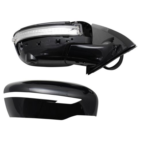 2017 Nissan Pathfinder Driver & Passenger Side 2 Piece Power Heated Memory Paint to Match Mirror Set with Housing Turn Signal TRQ MRA64138