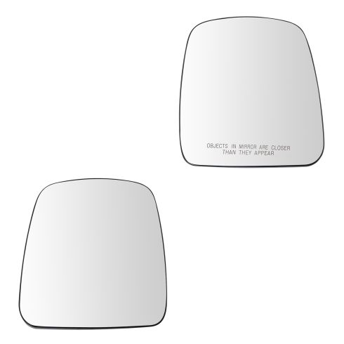 2003-07 Chevrolet GMC Driver & Passenger Side 2 Piece Mirror Glass Set TRQ MGA09376
