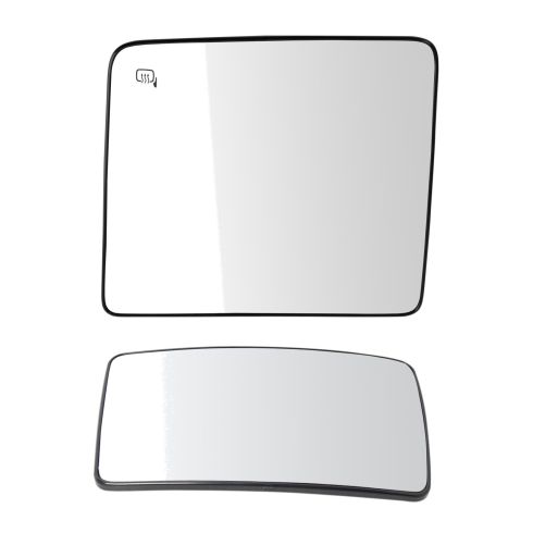 2013-14 Ford F150 Truck Upper & Lower 2 Piece Mirror Glass Set TRQ MGA18633