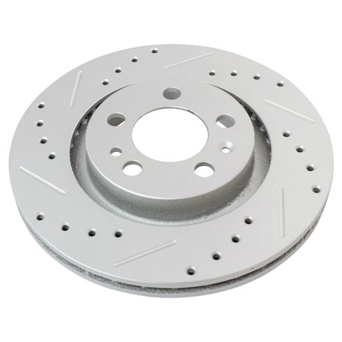VW Beetle Golf Jetta Front Driver & Passenger Side 2 Piece Premium G-Coated Brake Rotor Set TRQ Performance BRA74626