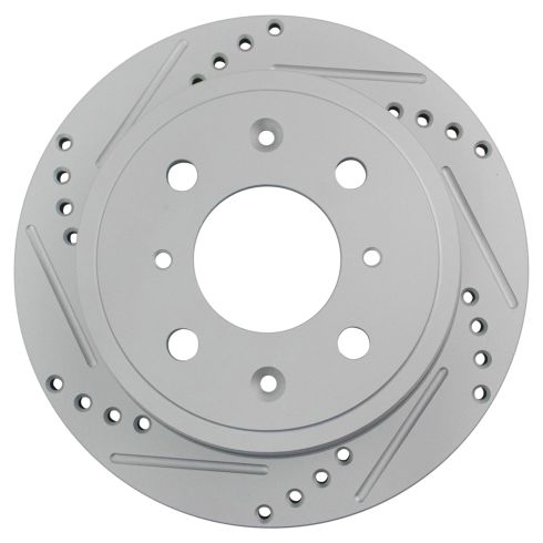 Honda Acura Rear Driver & Passenger Side 2 Piece Premium G-Coated Brake Rotor Set TRQ Performance BRA74654