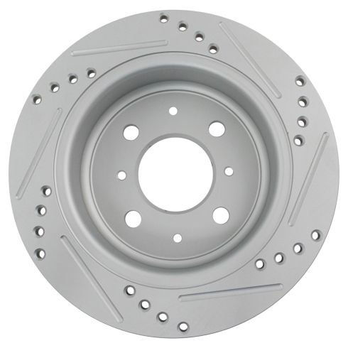Honda Acura Rear Driver & Passenger Side 2 Piece Premium G-Coated Brake Rotor Set TRQ Performance BRA74654