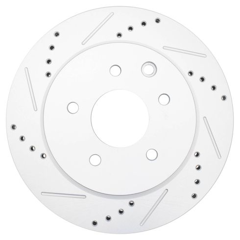Nissan Infiniti Rear Driver & Passenger Side 2 Piece Premium G-Coated Brake Rotor Set TRQ Performance BRA74655