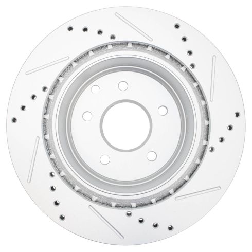 Nissan Infiniti Rear Driver & Passenger Side 2 Piece Premium G-Coated Brake Rotor Set TRQ Performance BRA74655