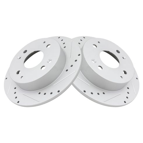 Honda Accord Acura CL Rear Driver & Passenger Side 2 Piece Premium G-Coated Brake Rotor Set TRQ Performance BRA74668