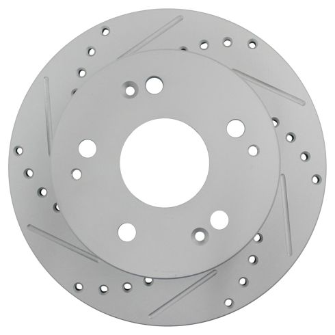 Honda Accord Acura Integra RSX Rear Driver & Passenger Side 2 Piece Premium G-Coated Brake Rotor Set TRQ Performance BRA74669