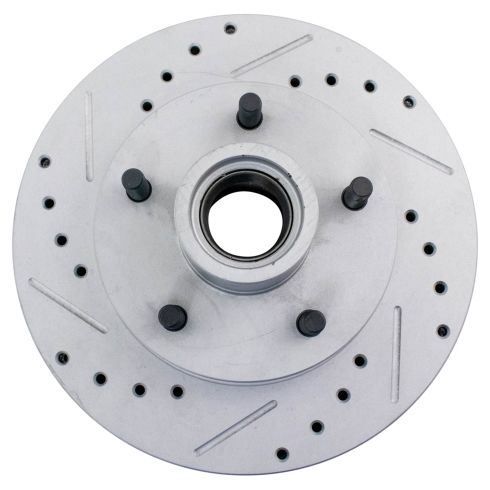 Chevrolet GMC Isuzu Front Driver & Passenger Side 2 Piece Premium G-Coated Brake Rotor Set TRQ Performance BRA74671