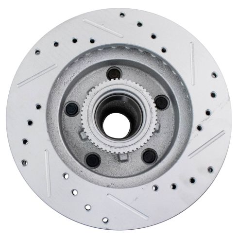 Chevrolet GMC Isuzu Front Driver & Passenger Side 2 Piece Premium G-Coated Brake Rotor Set TRQ Performance BRA74671