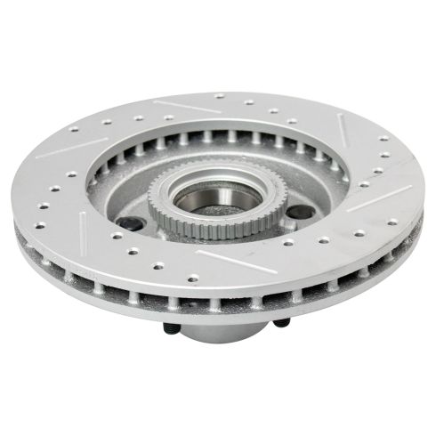 Chevrolet GMC Isuzu Front Driver & Passenger Side 2 Piece Premium G-Coated Brake Rotor Set TRQ Performance BRA74671