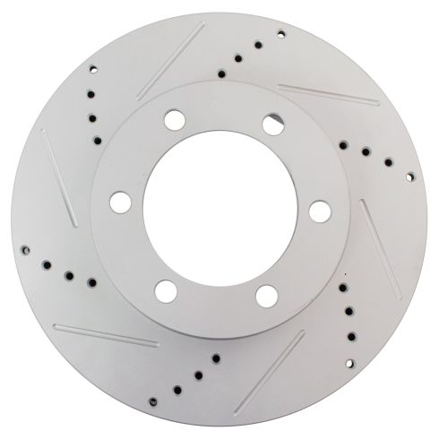 Toyota Sequoia Tundra Front Driver & Passenger Side 2 Piece Premium G-Coated Brake Rotor Set TRQ Performance BRA74672