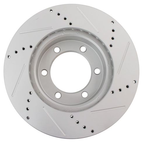 Toyota Sequoia Tundra Front Driver & Passenger Side 2 Piece Premium G-Coated Brake Rotor Set TRQ Performance BRA74672