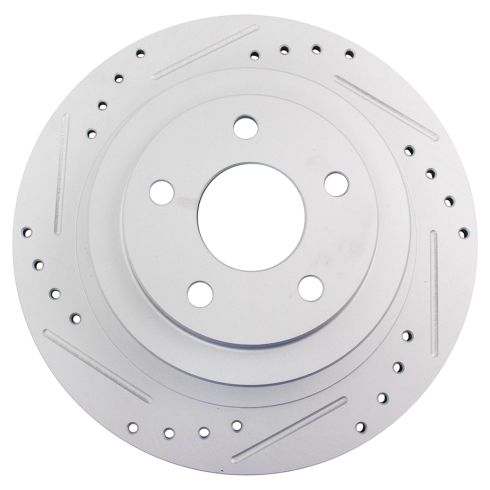 Subaru Baja Legacy Outback Rear Driver & Passenger Side 2 Piece Premium G-Coated Brake Rotor Set TRQ Performance BRA74673