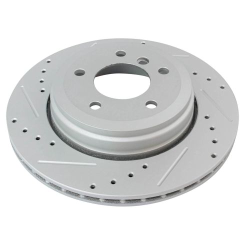 BMW 525i 528i 530i Rear Driver & Passenger Side 2 Piece Premium G-Coated Brake Rotor Set TRQ Performance BRA74697