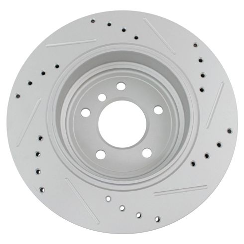 BMW 525i 528i 530i Rear Driver & Passenger Side 2 Piece Premium G-Coated Brake Rotor Set TRQ Performance BRA74697