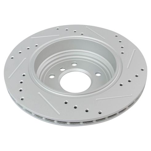 BMW 525i 528i 530i Rear Driver & Passenger Side 2 Piece Premium G-Coated Brake Rotor Set TRQ Performance BRA74697