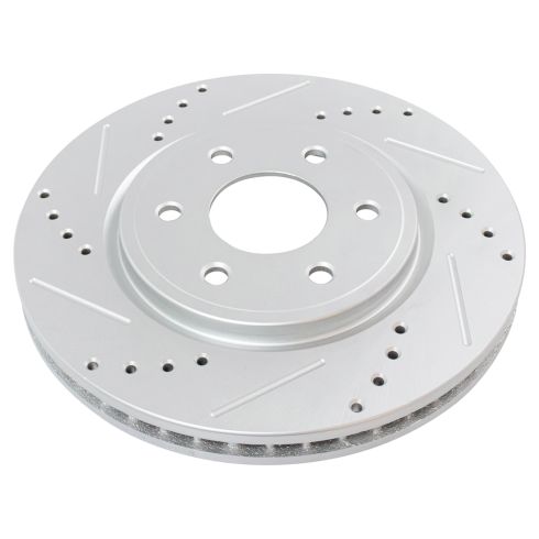 Nissan Suzuki Front Driver & Passenger Side 2 Piece Premium G-Coated Brake Rotor Set TRQ Performance BRA74723