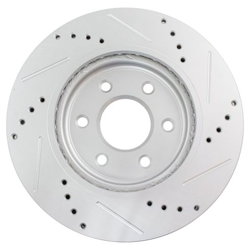 Nissan Suzuki Front Driver & Passenger Side 2 Piece Premium G-Coated Brake Rotor Set TRQ Performance BRA74723