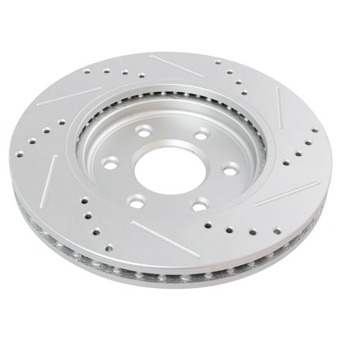 Nissan Suzuki Front Driver & Passenger Side 2 Piece Premium G-Coated Brake Rotor Set TRQ Performance BRA74723
