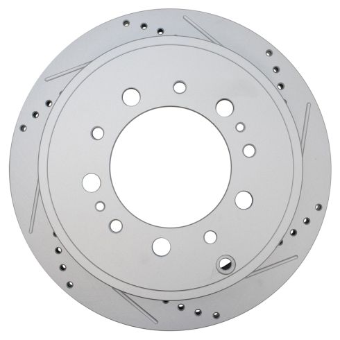 Toyota Lexus Rear Driver & Passenger Side 2 Piece Premium G-Coated Brake Rotor Set TRQ Performance BRA74730