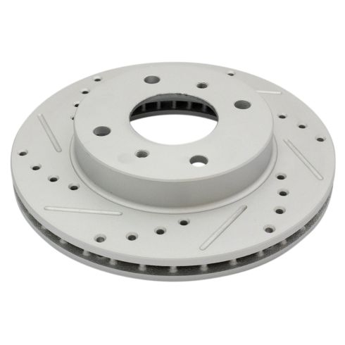 Nissan Infiniti Front Driver & Passenger Side 2 Piece Premium G-Coated Brake Rotor Set TRQ Performance BRA74732