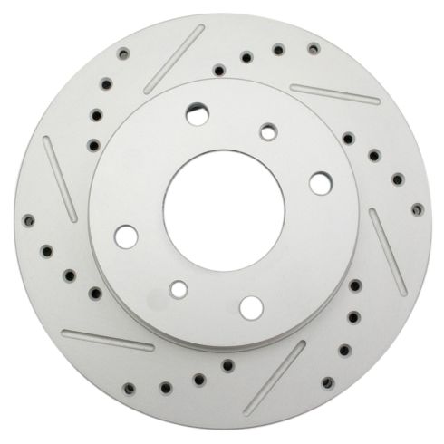 Nissan Infiniti Front Driver & Passenger Side 2 Piece Premium G-Coated Brake Rotor Set TRQ Performance BRA74732