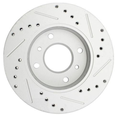 Nissan Infiniti Front Driver & Passenger Side 2 Piece Premium G-Coated Brake Rotor Set TRQ Performance BRA74732