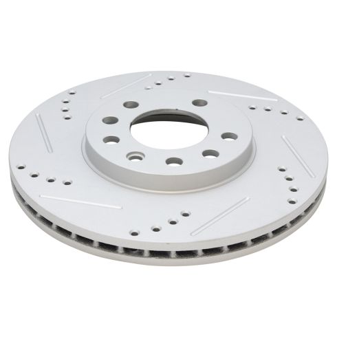 Saturn Saab Front Driver & Passenger Side 2 Piece Premium G-Coated Brake Rotor Set TRQ Performance BRA74736