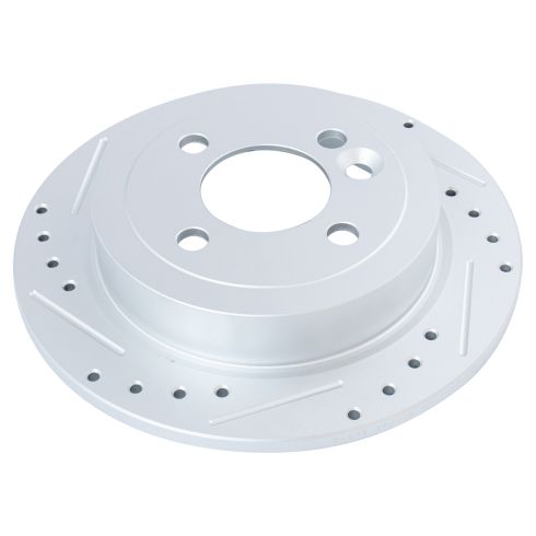 Mini Cooper Rear Driver & Passenger Side 2 Piece Premium G-Coated Brake Rotor Set TRQ Performance BRA74745