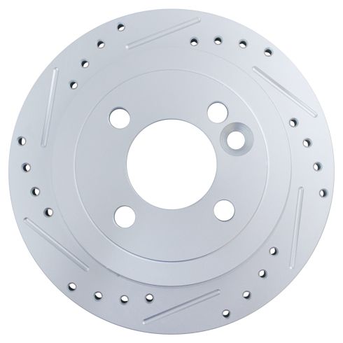 Mini Cooper Rear Driver & Passenger Side 2 Piece Premium G-Coated Brake Rotor Set TRQ Performance BRA74745