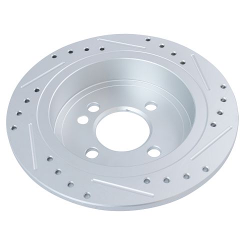 Mini Cooper Rear Driver & Passenger Side 2 Piece Premium G-Coated Brake Rotor Set TRQ Performance BRA74745