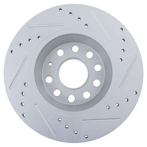 VW Audi Rear Driver & Passenger Side 2 Piece Premium G-Coated Brake Rotor Set TRQ Performance BRA74752