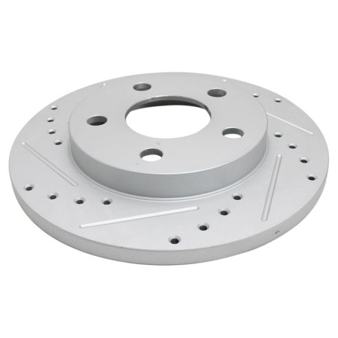 Chevrolet Buick Pontiac Rear Driver & Passenger Side 2 Piece Premium G-Coated Brake Rotor Set TRQ Performance BRA74774