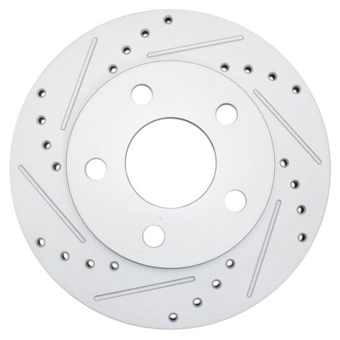 Chevrolet Buick Pontiac Rear Driver & Passenger Side 2 Piece Premium G-Coated Brake Rotor Set TRQ Performance BRA74774