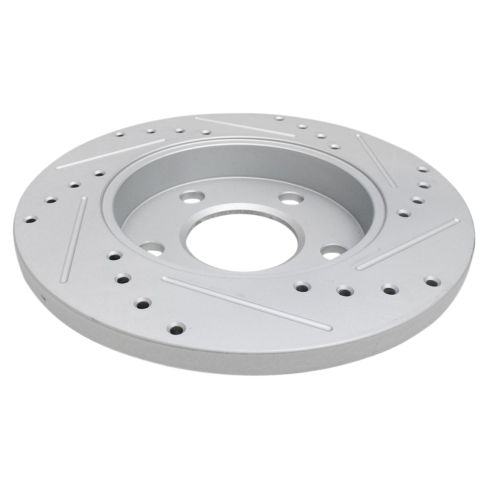 Chevrolet Buick Pontiac Rear Driver & Passenger Side 2 Piece Premium G-Coated Brake Rotor Set TRQ Performance BRA74774