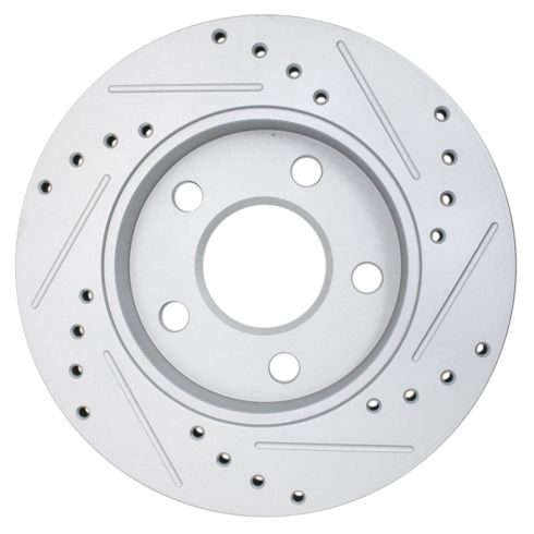 Chevrolet Buick Pontiac Rear Driver & Passenger Side 2 Piece Premium G-Coated Brake Rotor Set TRQ Performance BRA74774
